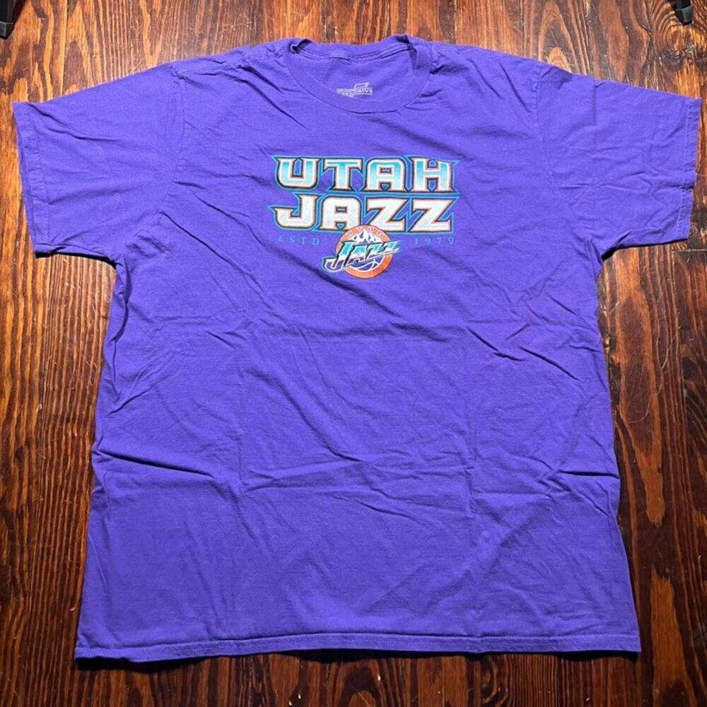 Utah Jazz 2XL NBA Graphic T Shirt Purple Basketball Team